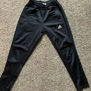 All black adidas joggers